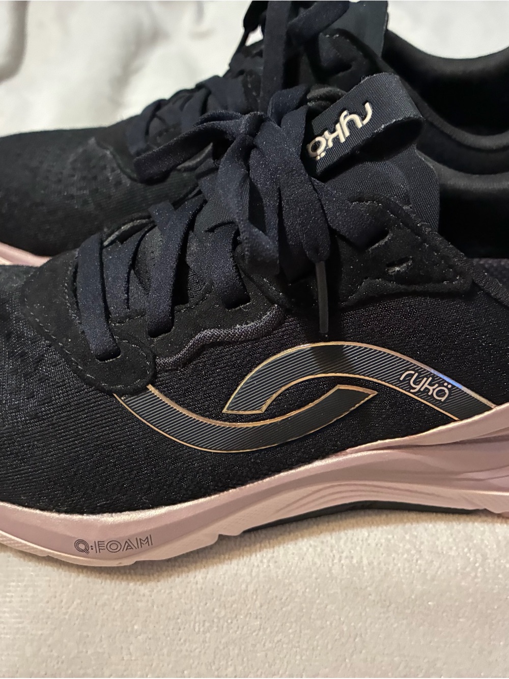 Ryka Black Athletic Sneakers with Light Pink Accents, size 8.5 - Picture 4 of 7